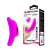 Vibrador de dedo Delphini da Pretty Love, em formato ergonômico e cor rosa vibrante, sendo segurado por uma mão na sua embalagem.
