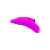 Vibrador de dedo Delphini na cor rosa, design ergonômico e recarregável, ideal para estimulação clitoriana.