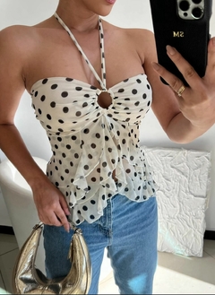 Blusa Bata Sofia Poá - loja online