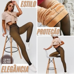 Meia Calça Térmica Flanelada Forrada Translúcida na internet