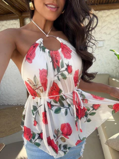 Blusa Bata Antonella Estampada