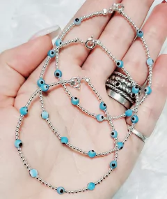 Pulsera ojito turco elastizada - Del Plata