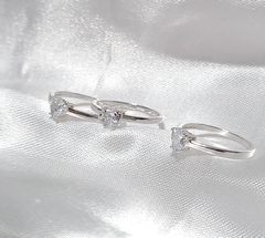Anillo solitario Amour - Del Plata