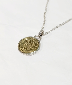 Imagen de Collar San Benito Plata con Oro