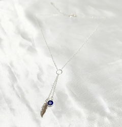 Collar Ojito con Pluma