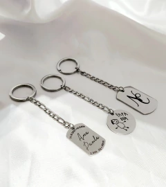 Pack de 10 o 20 unidades personalizadas de llaveros acero quirúrgico - comprar online