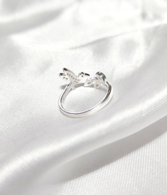 Anillo Colibrí con Flor - Del Plata