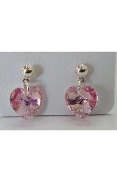 Aros Love Swarovski Rosa