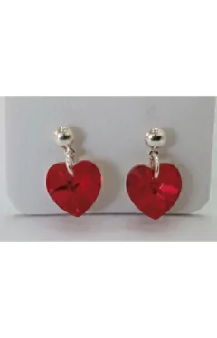 Aros Love Swarovski Rojo