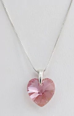 Collar corazón Swarovski Rosa