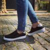 Niza croco negro talon Plata - comprar online
