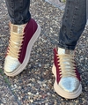 Paris lycra bordo y croco oro