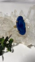 ÁGATA AZUL - ANEL AJUSTÁVEL BANHO OURO na internet