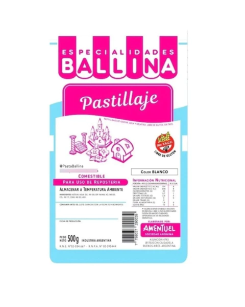 Pastillaje Ballina 1/2kg