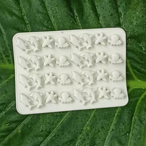 Molde Silicona Animalitos del Mar x32