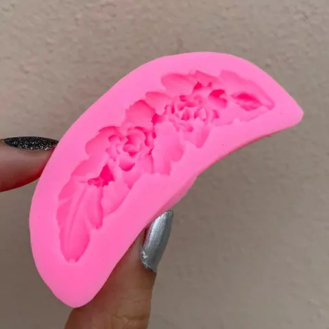 Molde Puntilla Silicona Rosas En Tiara