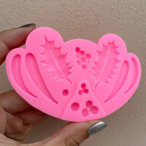 Molde Puntilla Silicona Muerdago Con Hojas 006M5