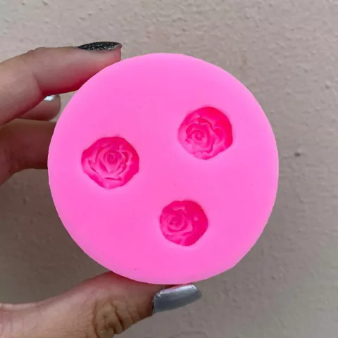 Molde Puntilla Silicona 3 Rosas Chicas 005P5