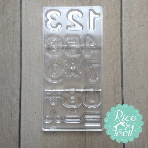 Placa Rigida Bombones Numeros