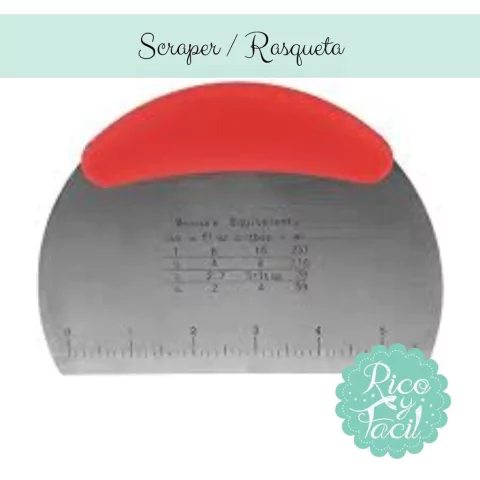 Rasqueta de acero curva mango silicona