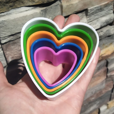 Set Cortante Corazon x 5