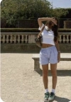 SHORT RAYADO SIENA