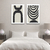 Set de cuadros "Abstracto ByN" - comprar online
