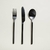 Set x 12 - Cubiertos Black Classic Acero Inoxidable