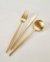 Set x 12 - Cubiertos Golden Love Acero Inoxidable