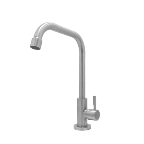 Torneira Pia Cozinha Alta Mesa Bancada Bica Móvel Inox Escovado 1/4 de Volta Luxo - comprar online