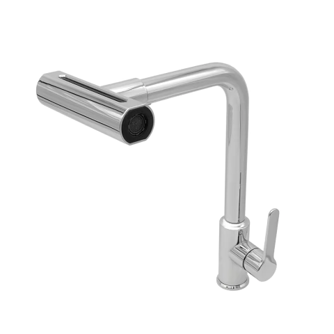 Torneira Pia Cozinha Bancada 4 Jatos Bica Giratória Premium Cromado Fosco