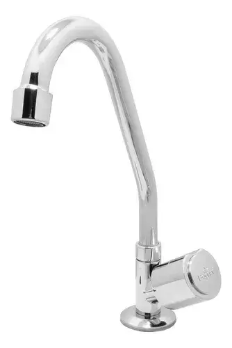 Torneira Cozinha Bica Móvel Metal Bancada Mesa Cromada