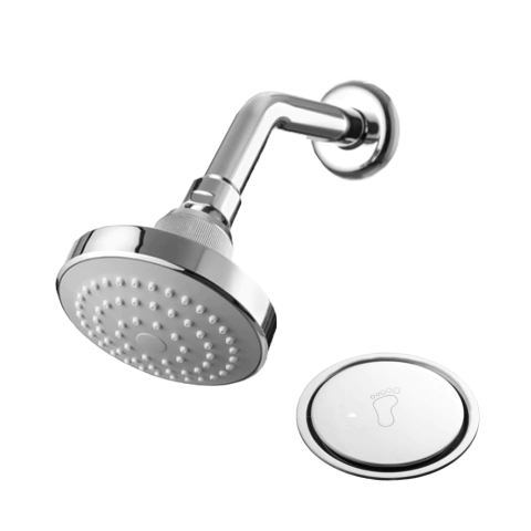 Kit Ralo Click 10x10cm + Chuveiro Gás Solar Cromado