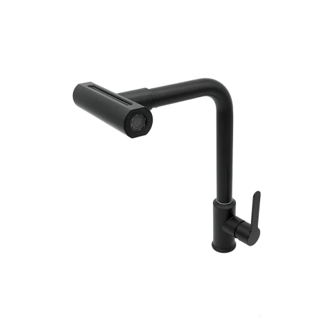 Torneira Cozinha Mesa 4 Jatos Bica Giratória Gourmet Luxo Preto Fosco