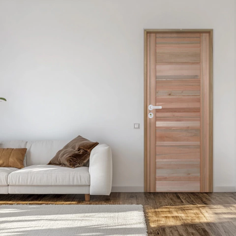 Porta BBB Eucalipto Batente Eucalipto Fechadura Externa Stilo Roseta Cromada - Rodam - comprar online