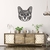 Woodecora - Aplique de Parede em Mdf 3D Gato. Escultura, Quadro Decorativo