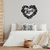 Woodecora - Aplique de Parede em Mdf 3D Coração Love. Escultura, Quadro Decorativo