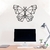 Woodecora - Aplique de Parede em Mdf 3D Borboleta Geométrica. Escultura, Quadro Decorativo