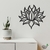 Woodecora - Aplique de Parede em Mdf 3D Flor de Lótus Sacred. Escultura, Quadro Decorativo