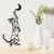 Woodecora - Aplique de Parede em Mdf 3D Gatinho Geométrico. Escultura, Quadro Decorativo