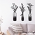 Woodecora - Aplique de Parede em Mdf 3D Conjunto Vasos Florais. Escultura, Quadro Decorativo