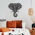 Woodecora - Aplique de Parede em Mdf 3D Elefante. Escultura, Quadro Decorativo