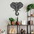 Woodecora - Aplique de Parede em Mdf 3D Elefante. Escultura, Quadro Decorativo