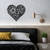 Woodecora - Aplique de Parede em Mdf 3D Coração Floral. Escultura, Quadro Decorativo