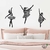 Woodecora - Aplique de Parede em Mdf 3D Trio de Bailarinas. Escultura, Quadro Decorativo
