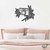 Woodecora - Aplique de Parede em Mdf 3D Câmera Rosas. Escultura, Quadro Decorativo