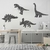 Woodecora - Aplique de Parede em Mdf 3D Conjunto 4 Dinos tamanho M. Escultura, Quadro Decorativo