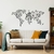Woodecora - Aplique de Parede em Mdf 3D Mapa Mundi Minimalista. Escultura, Quadro Decorativo