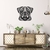 Woodecora - Aplique de Parede em Mdf 3D Pug. Escultura, Quadro Decorativo
