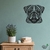 Woodecora - Aplique de Parede em Mdf 3D Pug. Escultura, Quadro Decorativo